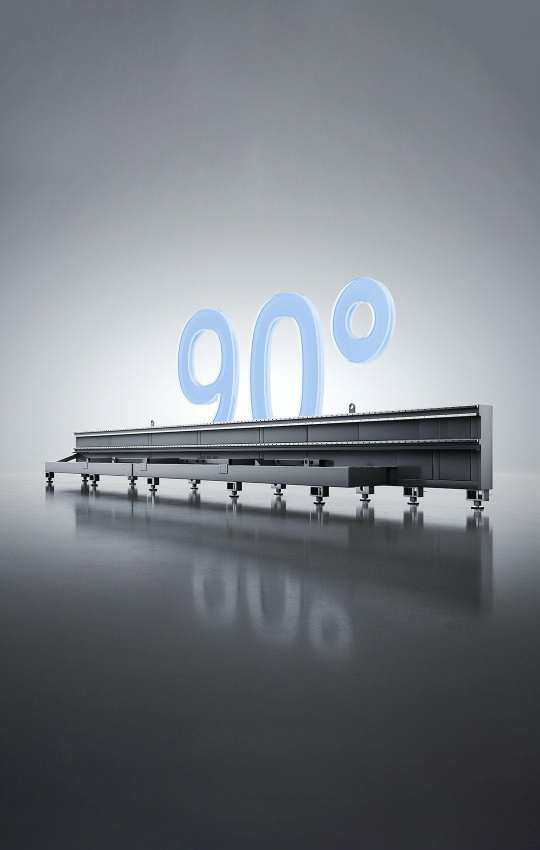 ฐานเครื่องติดตั้งด้านข้าง 90 องศาของเครื่องตัดท่อเลเซอร์ซีรีส์ TF