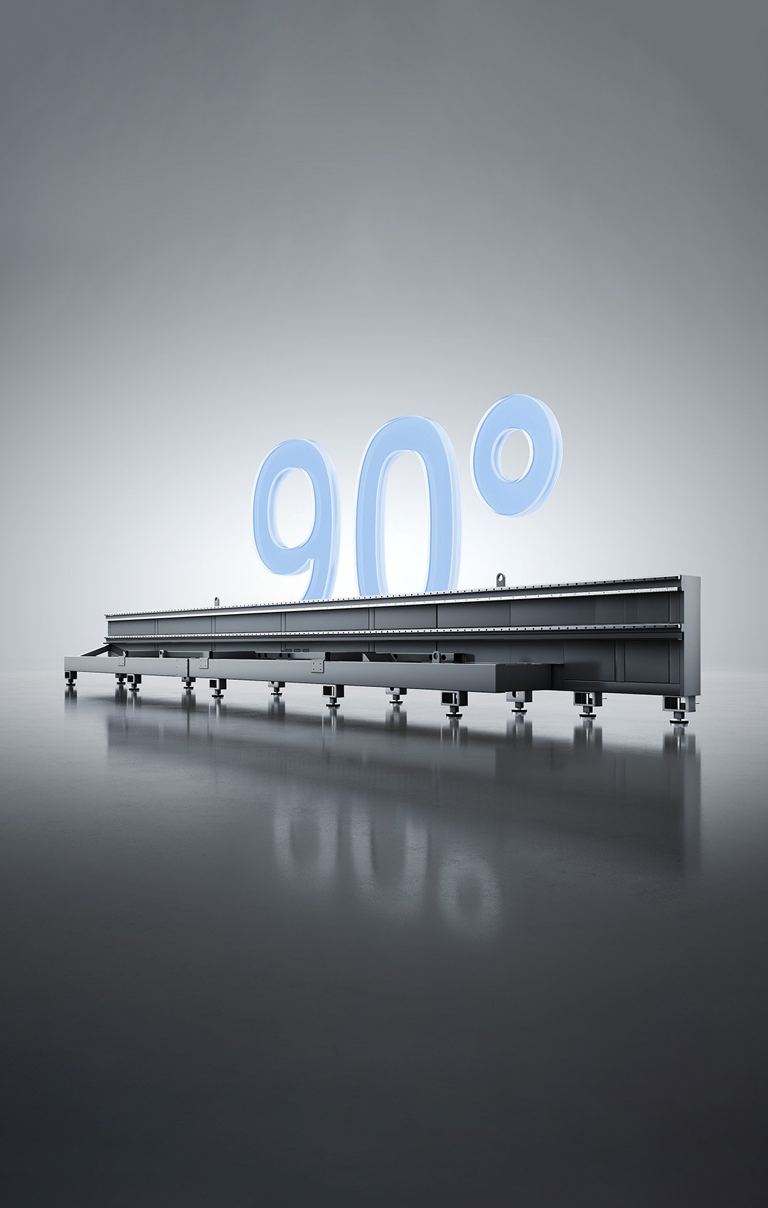 ฐานเครื่องติดตั้งด้านข้าง 90 องศาของเครื่องตัดท่อเลเซอร์ซีรีส์ TF